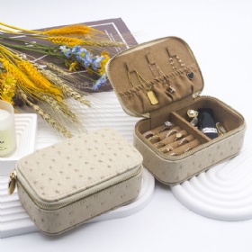 BG-1068 ostrich-skin pattern jewelry box