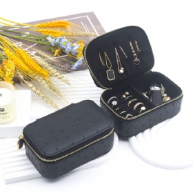 BG-1070 ostrich-skin pattern case for jewelry