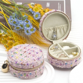 BG-1078 pink fabrics jewelry box