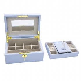 BG-1019 large jewelry case with two tirs